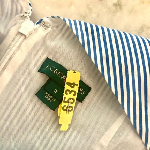 J. Crew Striped Sleeveless Poplin Cotton Top *Size 2* - Picture 8 of 8